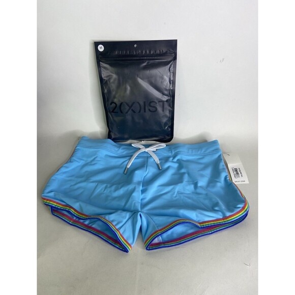 2XIST Essentials Jogger Cabo Swim Trunks Swimwear Bottoms Blue Topaz Mens Size M